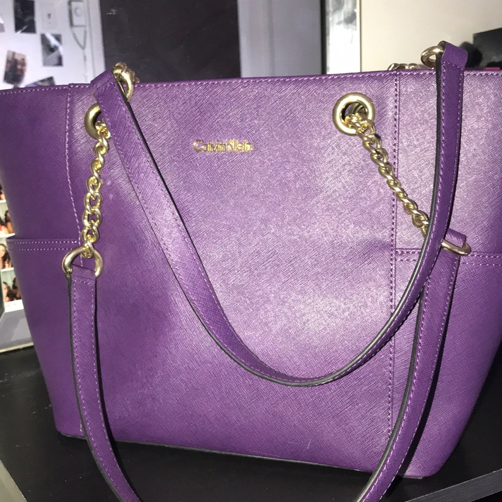 Purple Calvin Klein purse